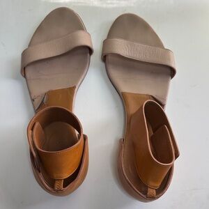 Chloe Tan and Brown Leather Sandals